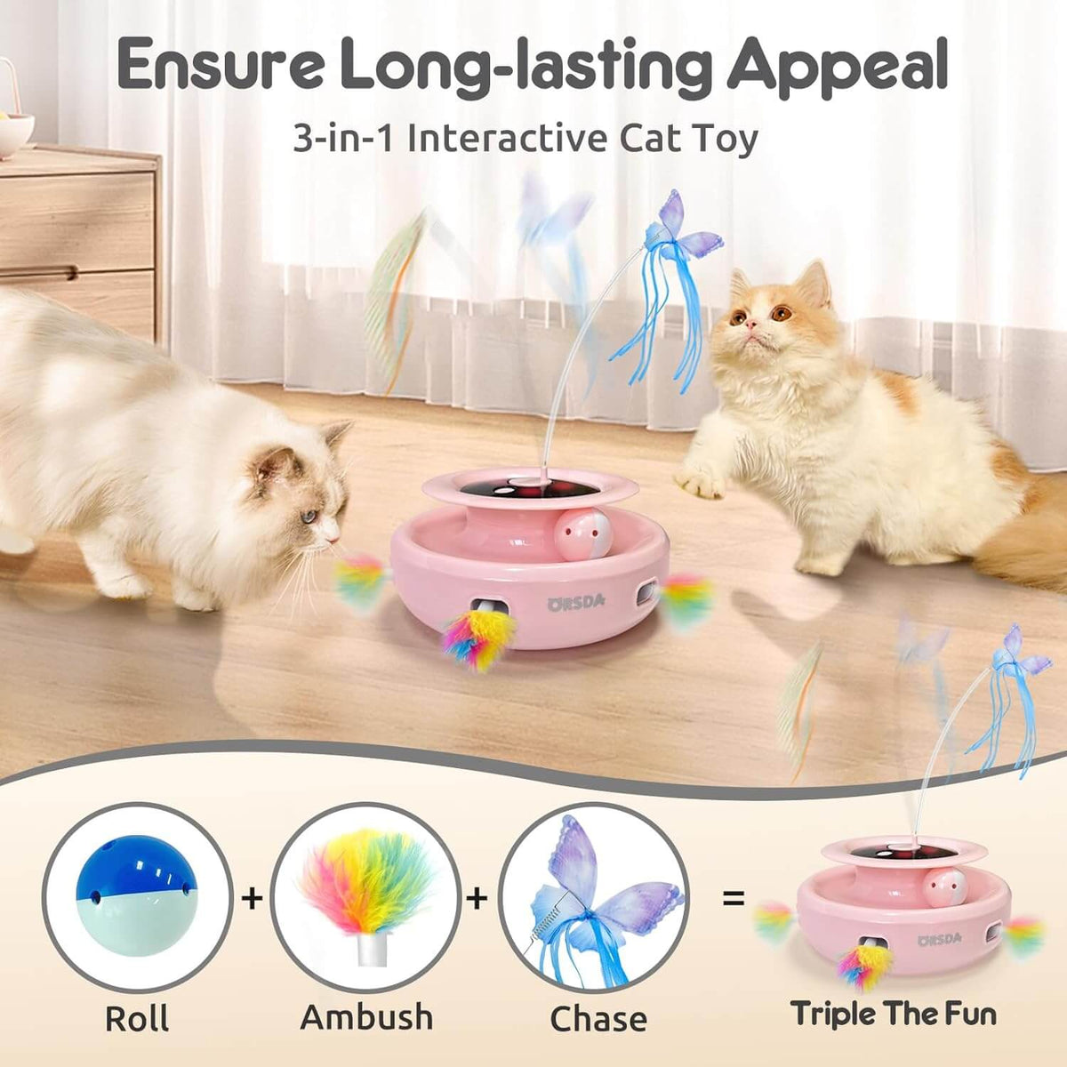 ORSDA 3-in-1 Cat Toys