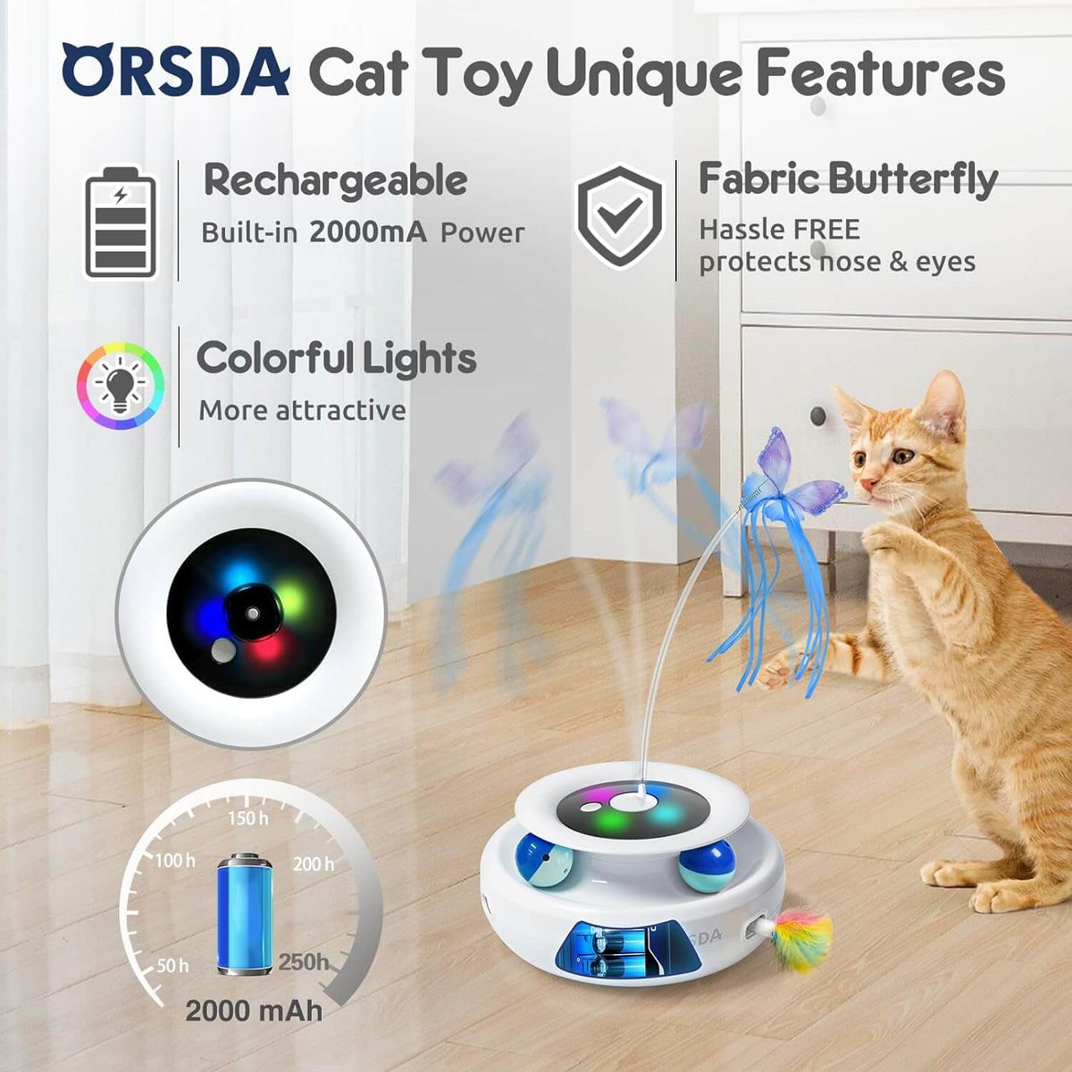 ORSDA 3-in-1 Cat Toys
