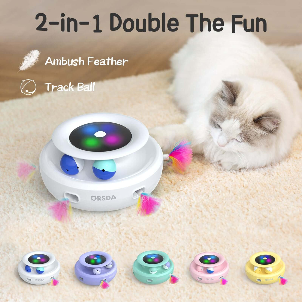 ORSDA 2-in-1 Interactive Cat Toys-ORSDA