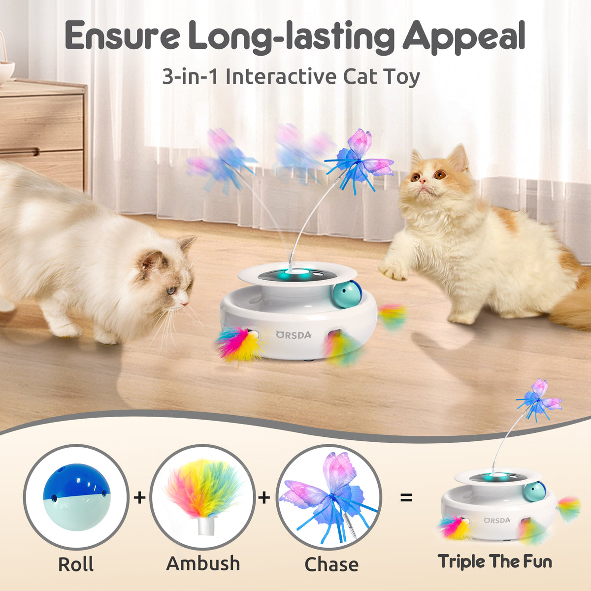 ORSDA 3-in-1 Cat Toys