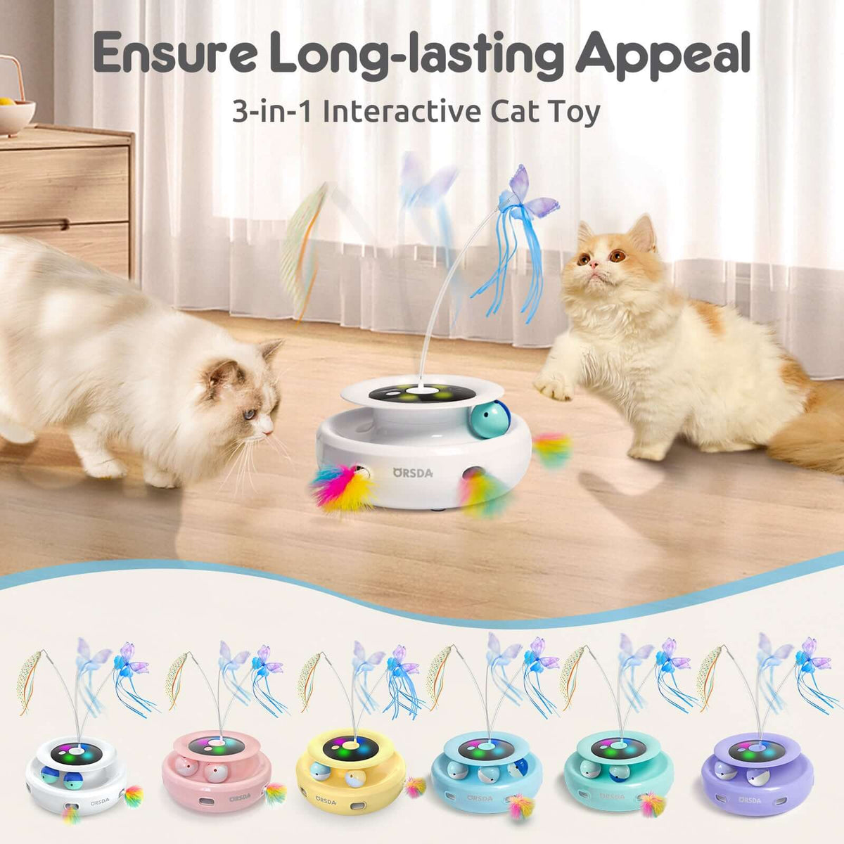 ORSDA 3-in-1 Cat Toys
