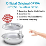 2L/67oz Water Fountain Filters 6/12Pack