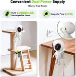 Interactive Dual Laser & Catnip UFO Toy