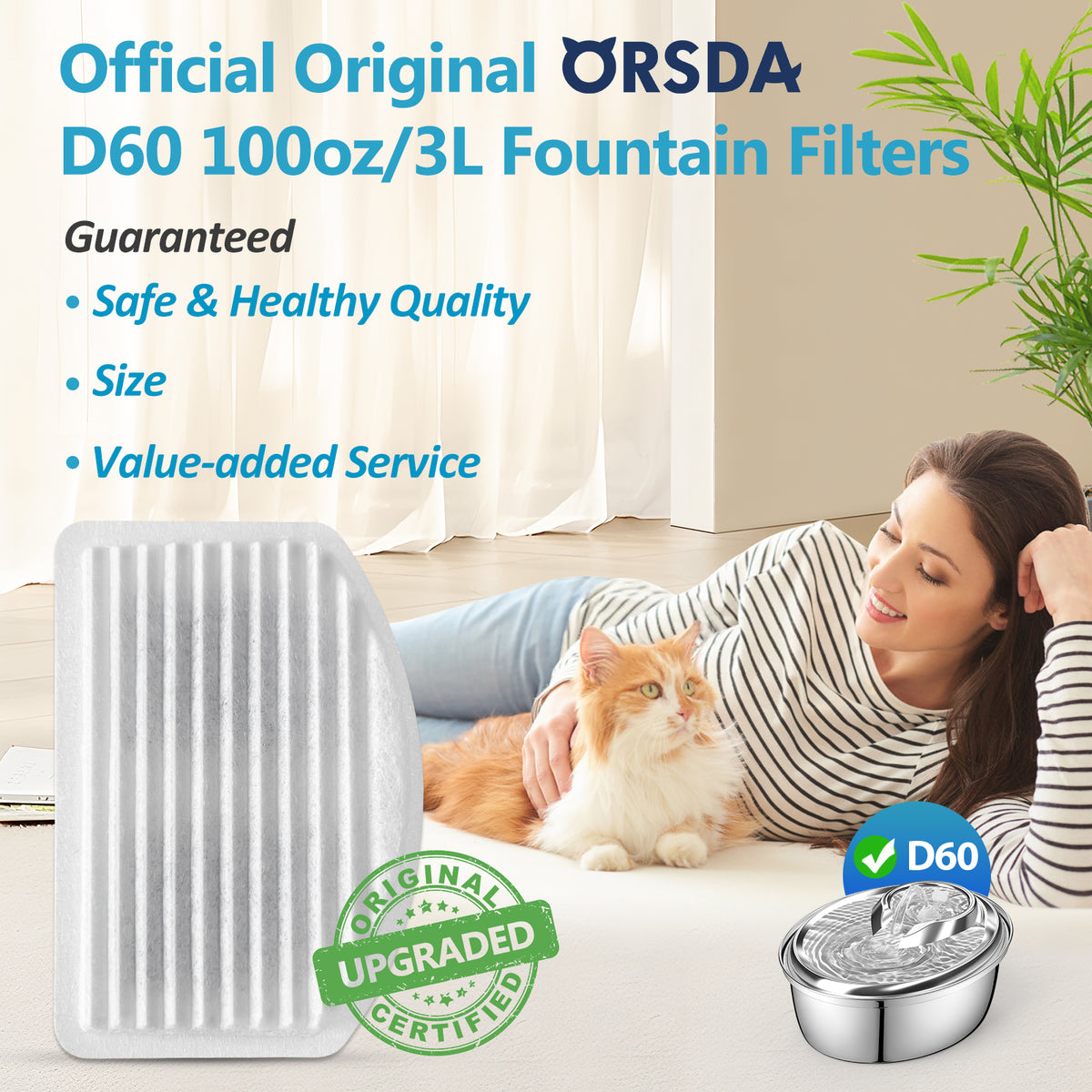 3L/100oz Water Fountain Filters