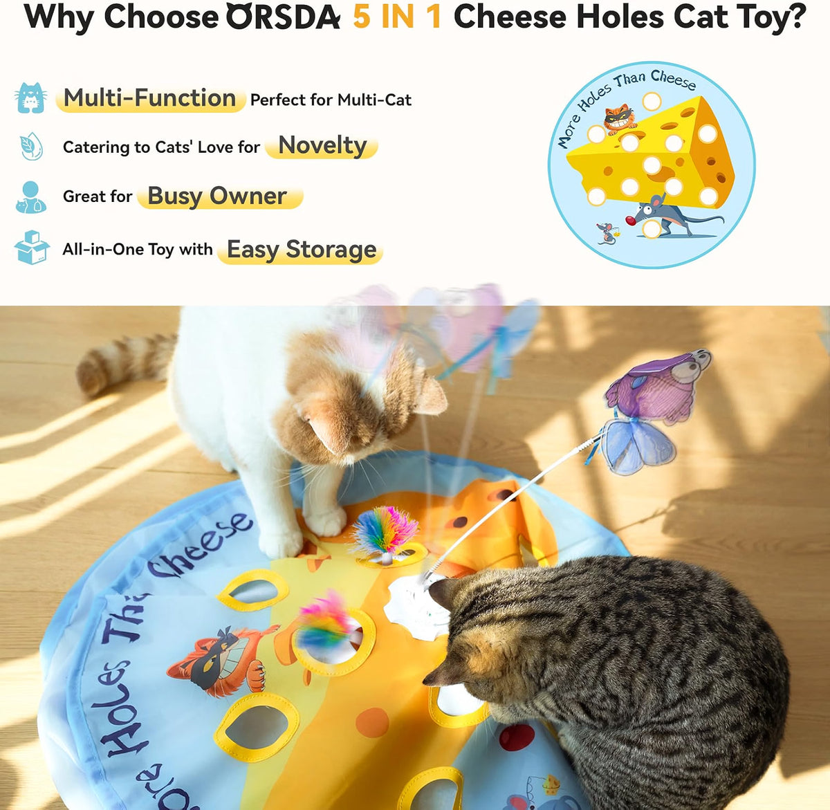 5-in-1 Interactive Cat Toy